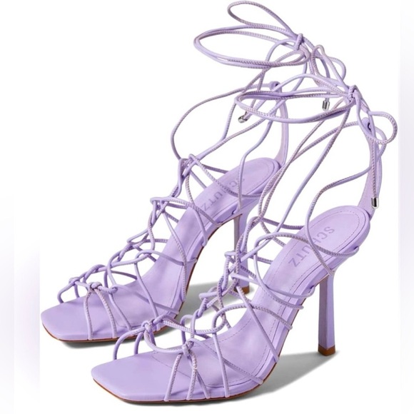 Schutz Heyde Ankle Tie Sandal | Size 10 (lilac) - Picture 1 of 4